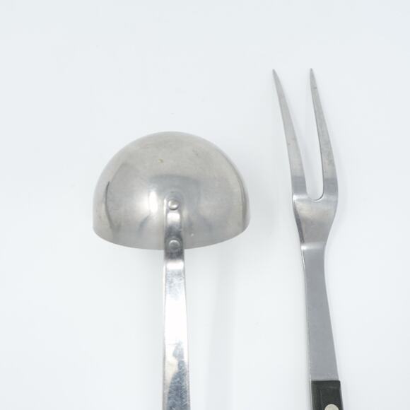 Vintage Flint Arrow Stainless Vanadium USA Utensil Set Serving Fork Ladle Masher - Picture 7 of 10